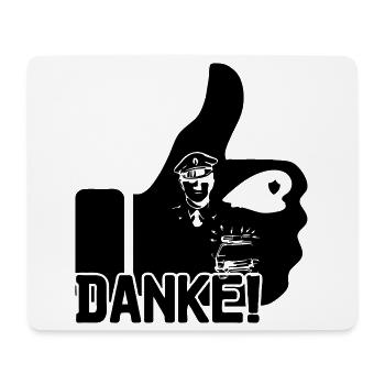 Danke Polizei Polizist Polizisten Spruch Geschenk - Mousepad (Querformat) - Weiß - Vorne