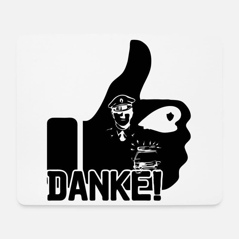 Danke Polizei Polizist Polizisten Spruch Geschenk - Mousepad (Querformat) - Weiß