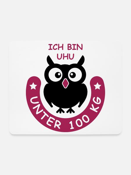 UHU unter hundert Kilo - Mousepad (Querformat) - Weiß