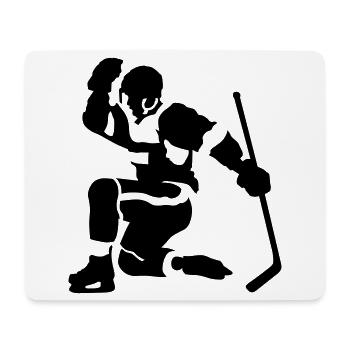 hockey goal - Mouse Pad (horizontal) - white - Front