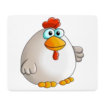 Douce poule - Tapis de souris (format paysage) - blanc - Devant