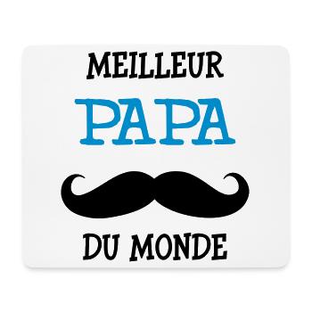 Meilleur Papa du Monde - Tapis de souris (format paysage) - blanc - Devant