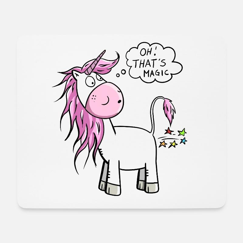 Oh! C'est magique je Licorne Pupst stardust - Tapis de souris (format paysage) - blanc