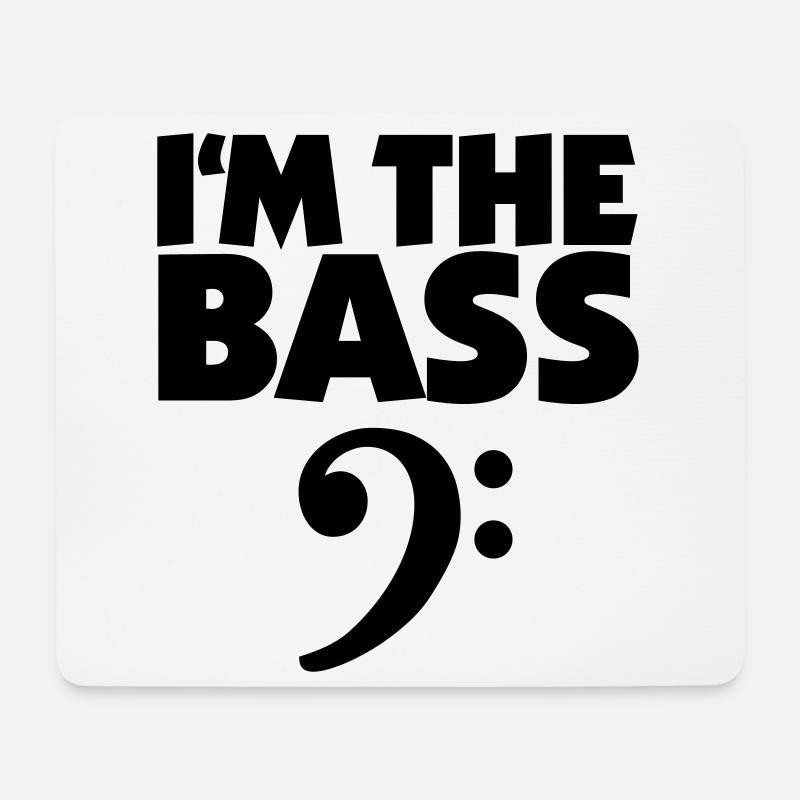 I'm the Bass Black (FR) - Tapis de souris (format paysage) - blanc
