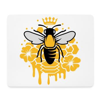 Une abeille avec une couronne - Tapis de souris (format paysage) - blanc - Devant