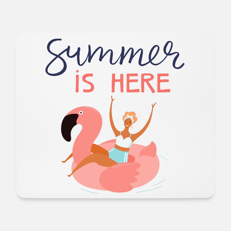 Der Sommer ist da - Mousepad (Querformat) - Weiß