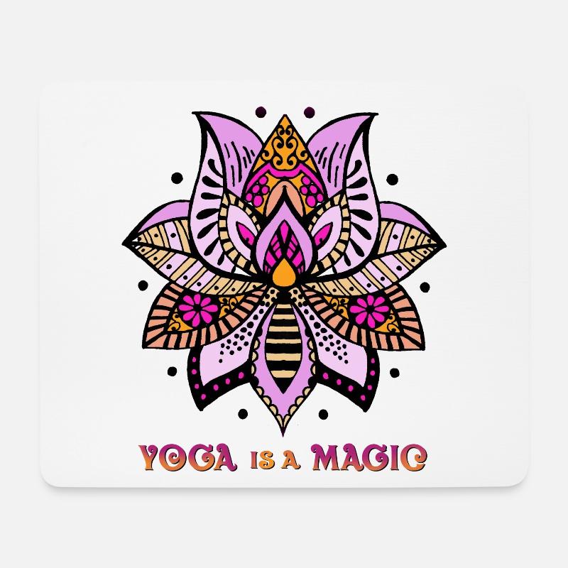 Yoga is a magic - Mousepad (Querformat) - Weiß