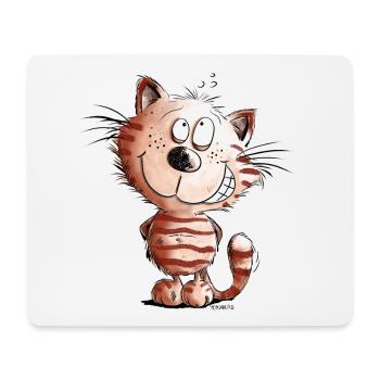 Little Naughty Cat I Cat Motif Comic Gift - Mouse Pad (horizontal) - white - Front