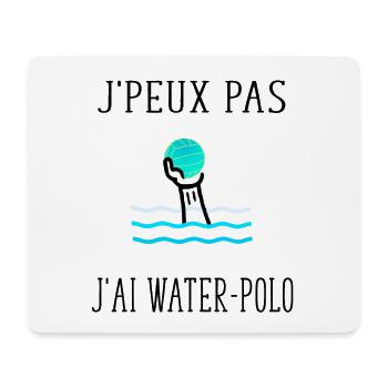 j' peux pas j'ai water-polo - Tapis de souris (format paysage) - blanc - Devant