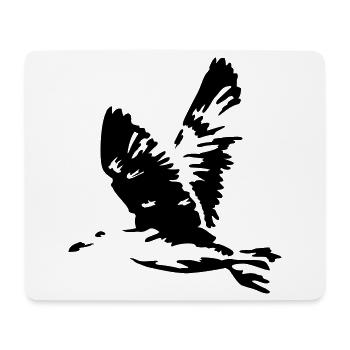 fliegende moewe urlaub - Mousepad (Querformat) - Weiß - Vorne