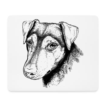 Terrier portrait - Mouse Pad (horizontal) - white - Front