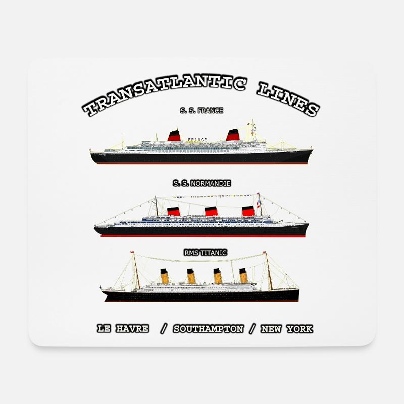 TRANSATLANTIC LINES Louis RUNEMBERG © Adagp - Tapis de souris (format paysage) - blanc