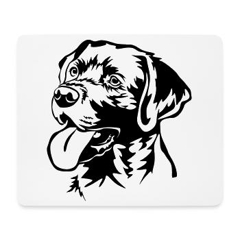 Labrador Retriever Kopf - Mousepad (Querformat) - Weiß - Vorne