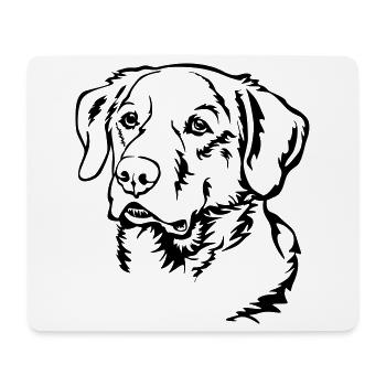 Labrador Kopf - Mousepad (Querformat) - Weiß - Vorne