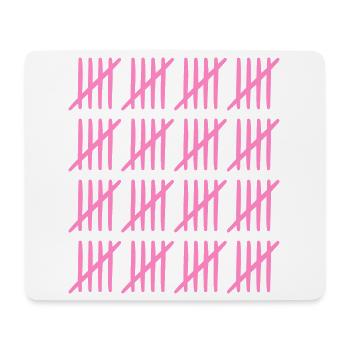 80 birthday tally sheet - 80 years old - Mouse Pad (horizontal) - white - Front