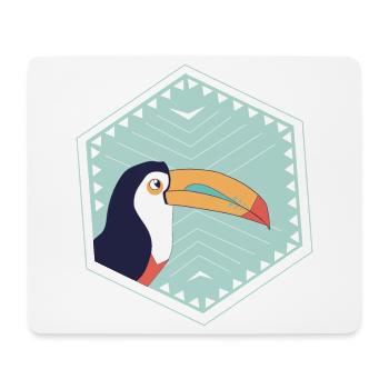 Colorful toucan - turquoise - Mouse Pad (horizontal) - white - Front