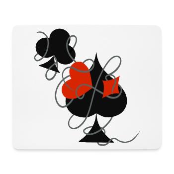 La chance dans le jeu ... | Cartes à jouer | Cadeau - Tapis de souris (format paysage) - blanc - Devant