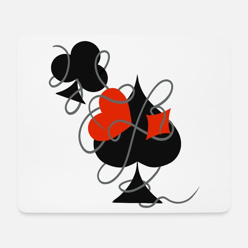 La chance dans le jeu ... | Cartes à jouer | Cadeau - Tapis de souris (format paysage) - blanc
