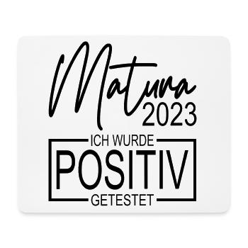 Matura 2023 Wir wurden positiv getestet - Mousepad (Querformat) - Weiß - Vorne