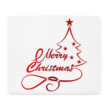 Festliche Weihnachtsbaum Silhouette Druck - Mousepad (Querformat) - Weiß - Vorne