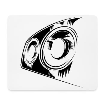 gtr skyline symbol cars car light symbol icon - Mouse Pad (horizontal) - white - Front