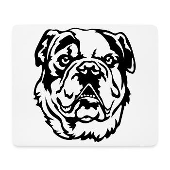 Continental Bulldog Kopf - Mousepad (Querformat) - Weiß - Vorne