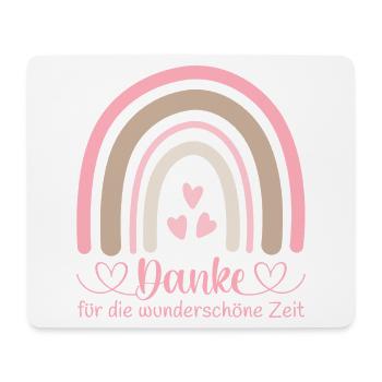 Abschied Kita Danke für die wunderschöne Zeit - Mousepad (Querformat) - Weiß - Vorne