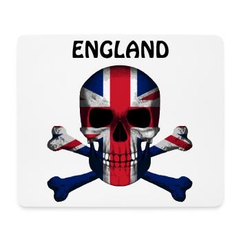 Skull Jolly Roger Pirate Flag England R6Z - Mousepad (Querformat) - Weiß - Vorne