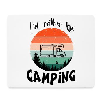 Ich geh lieber campen - I'd rather go camping - Mousepad (Querformat) - Weiß - Vorne