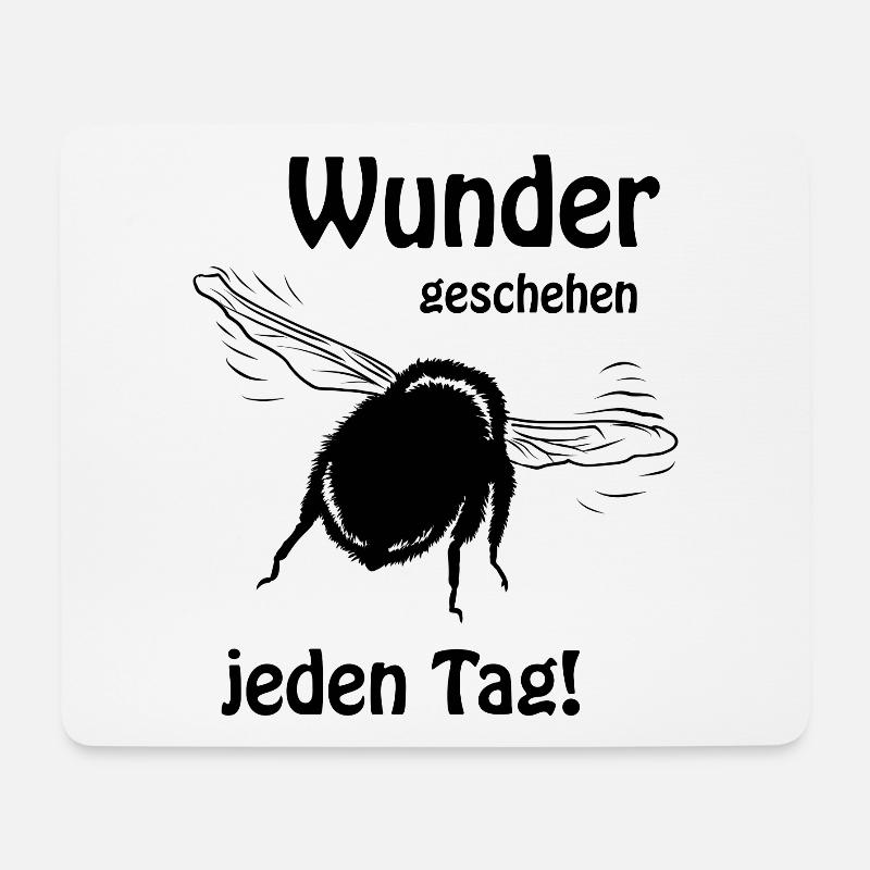 Hummel -Wunder - Mousepad (Querformat) - Weiß