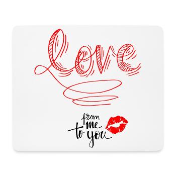 Amour - Tapis de souris (format paysage) - blanc - Devant