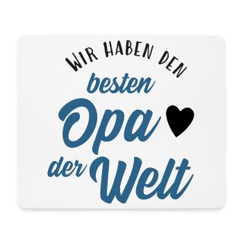 Wir haben den besten Opa der Welt - Mousepad (Querformat) - Weiß - Vorne