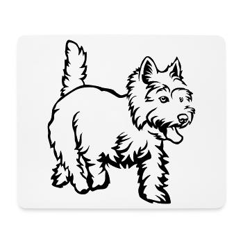 West Highland Terrier - Mouse Pad (horizontal) - white - Front