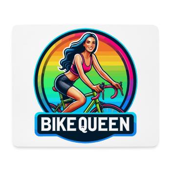 Bike Queen Regenbogen Abzeichen - Mousepad (Querformat) - Weiß - Vorne