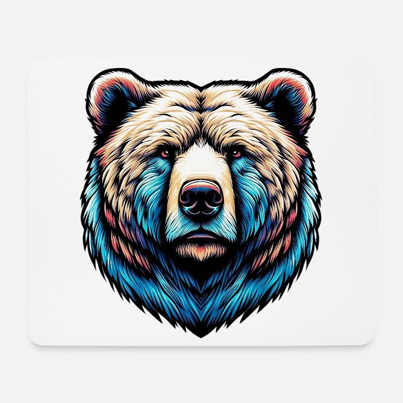 Bär - Mousepad (Querformat) - Weiß