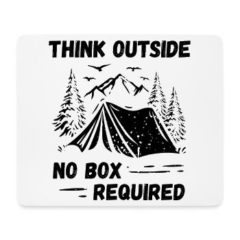 Camping, Hiking, Forest - Think Outside - Mouse Pad (horizontal) - white - Front