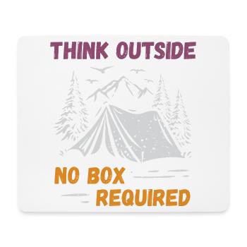 Camping, Hiking, Forest - Think Outside - Mouse Pad (horizontal) - white - Front