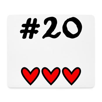 20. 20 ANS. 20e ANNIVERSAIRE. ANNIVERSAIRE 20 ANS. - Tapis de souris (format paysage) - blanc - Devant