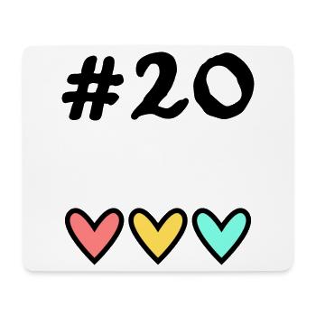 20. 20 ANS. 20e ANNIVERSAIRE. ANNIVERSAIRE 20 ANS. - Tapis de souris (format paysage) - blanc - Devant