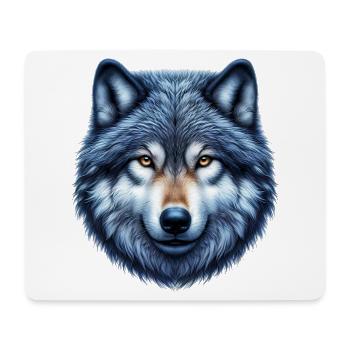 Loup - Tapis de souris (format paysage) - blanc - Devant