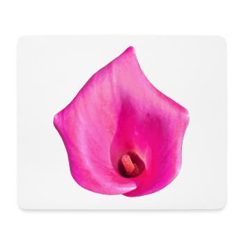 Fleur de Calla Rose - Tapis de souris (format paysage) - blanc - Devant