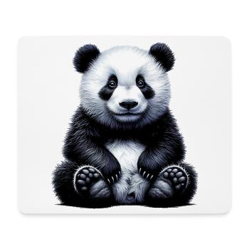 Panda - Mousepad (Querformat) - Weiß - Vorne