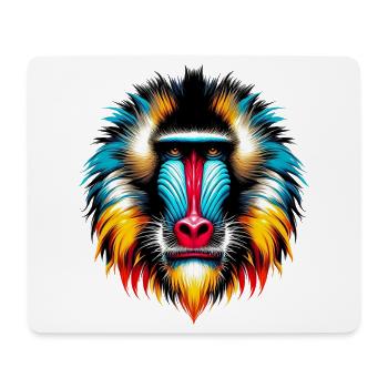 Singe mandrill - Tapis de souris (format paysage) - blanc - Devant