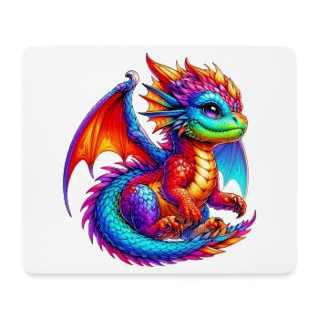 Dragon - Tapis de souris (format paysage) - blanc - Devant