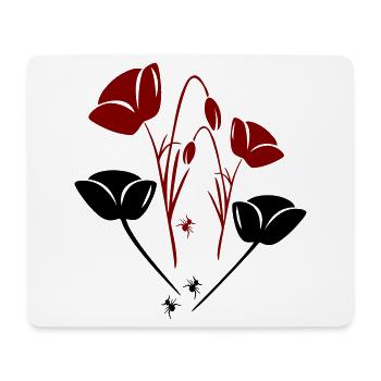 Tulips with ants - Mouse Pad (horizontal) - white - Front