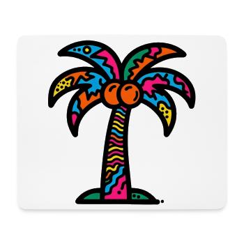 Palme - Mousepad (Querformat) - Weiß - Vorne