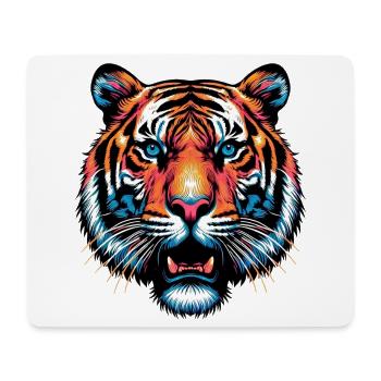 Tigre - Tapis de souris (format paysage) - blanc - Devant