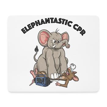 CPR Cartoon - Elephantasric CPR - Mousepad (Querformat) - Weiß - Vorne