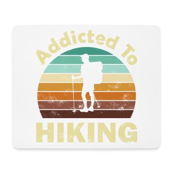 Wandern Wanderer - Mousepad (Querformat) - Weiß - Vorne