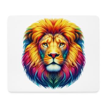 Löwe - Mousepad (Querformat) - Weiß - Vorne